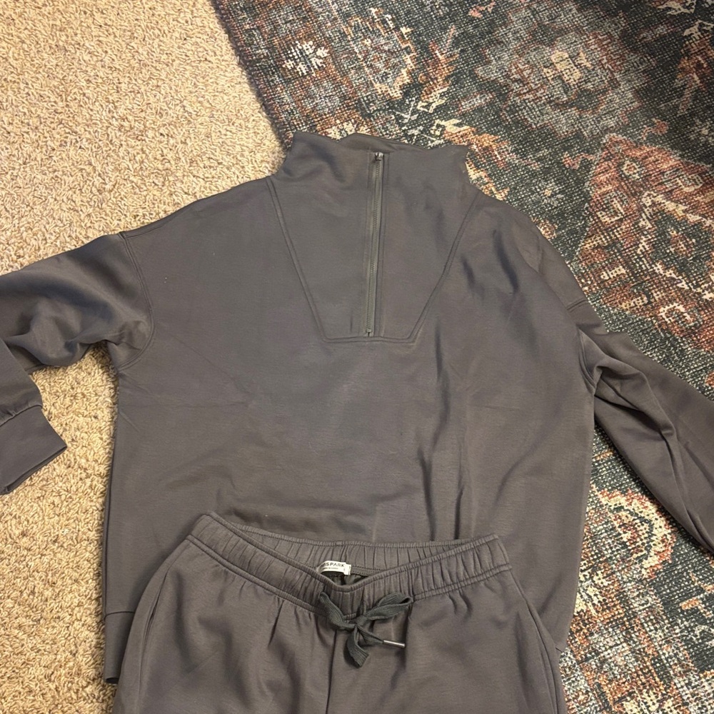Dark Charcoal Two-Piece Loungewear Set